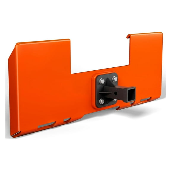 Ladcaser 3/8" Skid Steer Mount Plate with 2" Removable Trailer Hitch Receiver, Thick Skid Steer Plate Attachment, Universal Skid Loader Tractor Quick Attach Plate