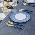 thumbnail image 6 of Supernal 180pcs Gold Plastic Cutlery with Blue Glitter Bamboo Handle - 60 Knives, 60 Forks, 60 Spoons, 6 of 6