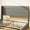 Light Gray#3, variant on Bed Frames HOMCOM Full Size Bed Frame with Storage Headboard, Upholstered Platform Bed Frame with LED Lights, Charging Station, Steel Slats, Noise-Free & Easy Assembly, No Box Spring Needed, Cement G