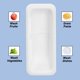 thumbnail image 3 of Colador extensible plegable ShuxiuWang colador sobre el fregadero Escurridor multifuncional Plástico blanco, 3 of 5