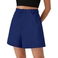 thumbnail image 3 of PRETTYGARDEN Shorts for Women Dressy Summer Elastic High Waisted Wide Leg Business Casual Work Shorts with Pockets, 3 of 7
