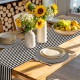 thumbnail image 4 of Black Striped Round 15 Inch Placemats Set of 2, Modern Simple Farmhouse Beige Vintage HeatResistant Non Slip Place Mats for Dining Table, Wipeable Braided Kitchen Table Mats for Housewarming, 4 of 9