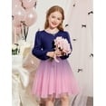 thumbnail image 3 of Arshiner Toddler Girls V Back Tutu Dress Tulle Puff Long Sleeve Wedding Birthday Party Fall Toddlers Dresses, 3 of 6