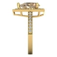 thumbnail image 3 of 2.36 ct Pear Cut Yellow Moissanite with Simulated Diamond Halo Accents 18K Yellow Gold Womens Engagement Ring, 3 of 5