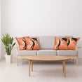 thumbnail image 4 of Ambesonne Orange Throw Pillow Cover 4 Pack, Basketball Dunk Athlete, 24", Pale Orange Black, 4 of 6