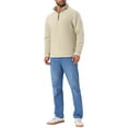 thumbnail image 2 of SUDADERA DE FORRO POLAR DE MANGA LARGA CON MEDIA CREMALLERA Y CUELLO ALTO PARA HOMBRE INSPIRE CHIC COLOR SÓLIDO TALLA L CAQUI, 2 of 6
