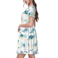 thumbnail image 2 of Lsque Sea Turtle Print Women's Casual Dress T-Shirt Summer Short Sleeve Scoop Neck Swing Dresses, 2 of 6
