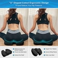 thumbnail image 2 of Seat Cushion Pillow for Office Chair, Car Seat Cushion for Desk Chair, Non-Slip Memory Foam Coccyx Seat Cushion for Back , Sciatica & Tailbone Pain Relief (Black), 2 of 7