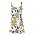 thumbnail image 4 of Summer Clearance! Women's Summer Comfortable Casual Suspender Printing Shorts Pocket Jumpsuit Shorts with Pockets 2025 Clothes, 4 of 5