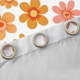 thumbnail image 4 of Homewish Watercolor Floral Black Out Curtains,Cute Daisy Flower Curtains Pack of 2 (42x63 Each),White Orange Bedroom Curtains For Girls Teens,Luxury Bedroom Decor, 4 of 6