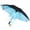 Blue, variant on Newly UV Sun Umbrella with Fan, Portable Cooling UPF 50+ Foldable for Sun & Rain, USB Rechargeable Travel Umbrellas for Watching Games, Playground, Heatstroke, Hot Days