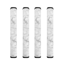 ZIATUBLE Refrigerator Door Handle Gloves Set of 4 Washable Neoprene Kitchen Appliance Covers Fridge Dishwasher Oven Protective Decor Keep Off Oil Fingerprints Food Stains, Gray Marble