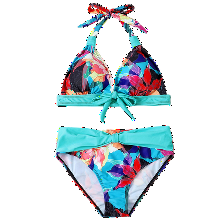 Divhosrg High Waisted Bathing Suit for Women Sexy  Bikini Sets for Women Cheeky  Bathing Suit Bottoms for Women  Womens Swimwear Cover Up  Cyan Swimsuits for Women Plus Size 3XL
