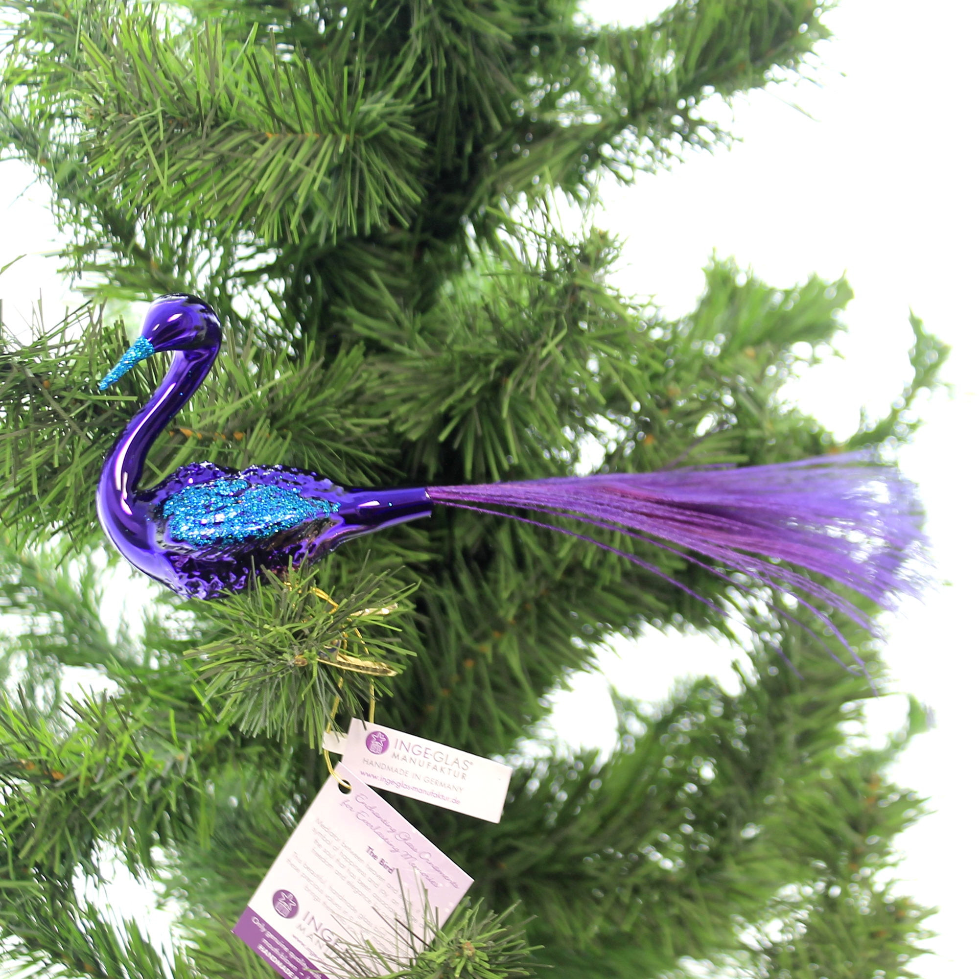 Peacock Glass Ornament – Amusements Gift Shop