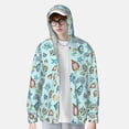 thumbnail image 2 of Saiise Sea Shells 2 Pattern Sun Protection Hoodie for Men and Women, Lightweight Quick-Dry Windproof with Hood and Zip-Large, 2 of 7