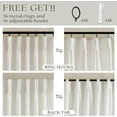 thumbnail image 5 of Natural Pinch Pleated Linen Curtains for Living Room Bedroom Textured Cream Ivory Birch Semi Sheer Boho Neutral Back Tab Pinch Pleat Hooks Rings Window Curtain, 5 of 5