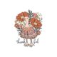 thumbnail image 2 of Women's Casual Crew Neck T-Shirt with Floral Turkey Print, Polyester 95% Spandex 5% Knit Fabric, Medium Stretch, All Season Fashion Top, 2 of 6