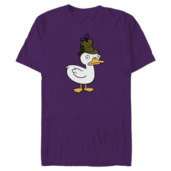 Disney Channel Gravity Falls Duck-Tective - Short Sleeve Blended T-Shirt for Adults - Customized-Purple