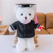 Class of 2023 Graduation Stuffed Bear, 11.8 Plush with Cap & Diploma, Soft Huggable Gift for Graduates, Keepsake Present for Students, Black & Gold Design"