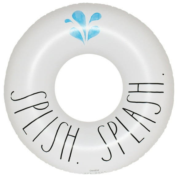 Rae Dunn: Splish.Splah. - 48" Ring Float - CocoNut Float, Inflatable Jumbo Water Ring, Durable, Anti-Leak, Ages 8 