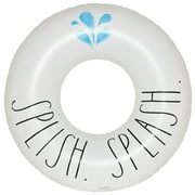 Rae Dunn: Splish.Splah. - 48" Ring Float - CocoNut Float, Inflatable Jumbo Water Ring, Durable, Anti-Leak, Ages 8+
