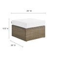 thumbnail image 5 of Modway Convene Outdoor Patio Outdoor Patio Ottoman in Cappuccino White, 5 of 7