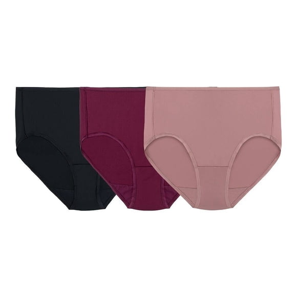 Pantaleta Fruit of the Loom para dama, Colección Microfibra, Multicolor Talla 7, 3 Piezas