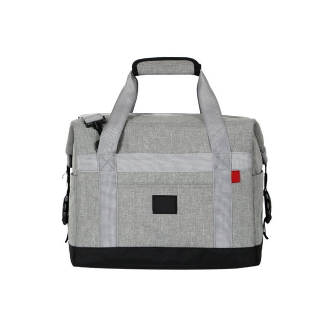 Soidarity Bolsa de Picnic con correa para el hombro, bolsa enfriadora de cerveza Oxford de gran capacidad, contenedor de comida portátil para acampar, Kits de desorden para acampar Gris Soidarity OD028165-02