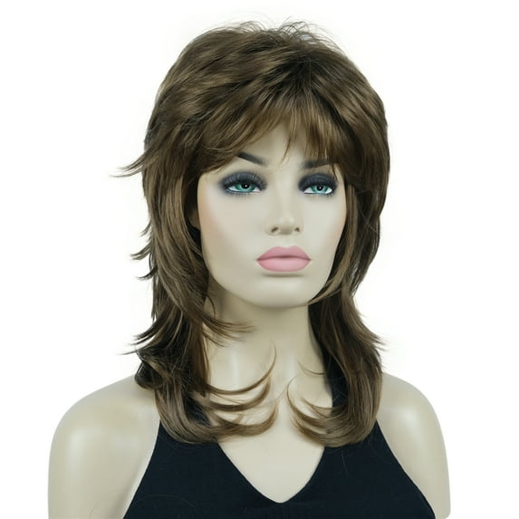Lydell Long Shaggy Layered wig, Natural Straight Wavy Shags Wig, Soft Syhthetic Hair,