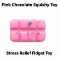 thumbnail image 3 of Pink Chocolate Squishy Toy with Bar Design, Single Piece, Relaxation Squeeze Toy for Kids and Adults, 3 of 3
