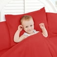 thumbnail image 3 of Hearth & Harbor 3 Piece Toddler Bed Sheet Set - Silky Soft Solid Microfiber Crib Sheets, Hypoallergenic, Cool & Breathable - Cherry Red, 3 of 3