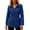 Blue, variant on Lightweight Hooded Jackets for Women, Zip Up Casual Windbreaker with Drawstring Waist, Pockets, Fall Fashion Outdoor Trench Coats S-XXXL