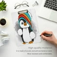 thumbnail image 5 of FMSHPON Cartoon Cute Christmas Penguin Clipboard Hardboard Wood Nursing Clip Board and Pull for Standard A4 Letter 13x9 inches, 5 of 7