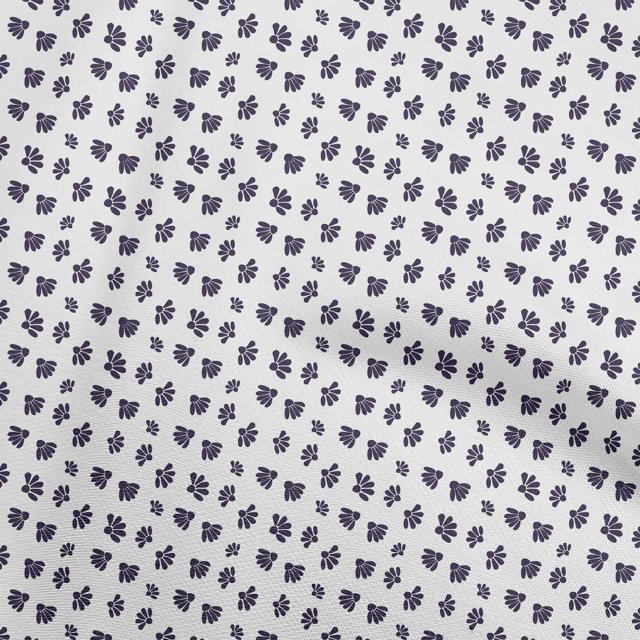 oneOone Coton Cambric Violet Tissu Floral Matière de Robe Tissu Imprimé Tissu au Mètre 56 Pouces de Large