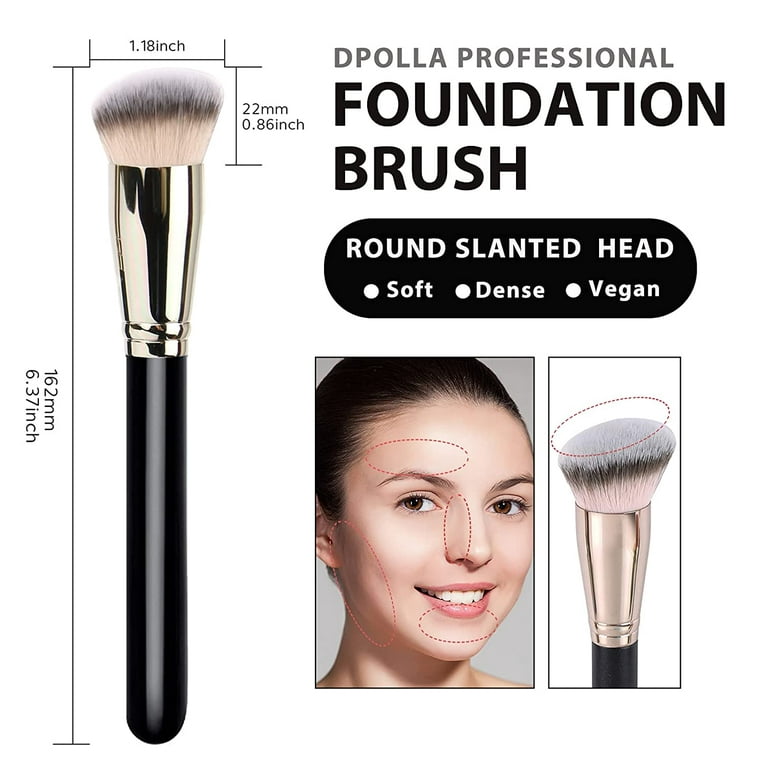 3 Pcs Multifunctional Foundation Brush Set, Travel Kabuki Brush for Women,  Foundation Makeup Brush For Liquid, Buffing, Stippling Brush, Cream (3 Pcs)
