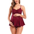thumbnail image 1 of Trajes de baño con Corbata Lateral para Mujer Trajes de baño Triangulares festoneados Trajes de baño de Maternidad Vino Rojo - C XL Vino Rojo - C XL Xishao ropa, 1 of 2