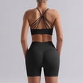 thumbnail image 4 of TOWED22 Two Piece Workout Sets for Women Tank Top Matching High Waist Booty Lifting Shorts Gym Yoga Active Wear Outfits(Black,L), 4 of 6