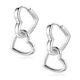 thumbnail image 2 of Lancharmed Silver Plated Earrings for Womens,Love Heart Earring 50Th Birthday Gifts for Her, 2 of 7