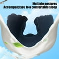 thumbnail image 5 of CasaChic Inflatable U Shaped Travel Neck Pillow - PVC Flocked with Soft Velour Cover, Ergonomic Cervical Support for Aviation, Outdoor & Home Use, Lightweight & Portable, 13.4x9.1x4.3 Inch, 5 of 6