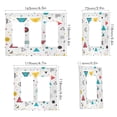 thumbnail image 2 of Yayeee Rocker Switch Wall Plate 2-Gang 4.7"x4.6" Home Decorative Outlet Cover, Red Simple Shapes, 2 of 6