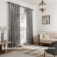 thumbnail image 2 of SNITIE Crushed Velvet Rod Pocket Curtains, 2 Panels Luxurious Thermal Insulated Soundproof Drapes, Soft Durable Light-Filtering Window Treatments for Living Room Bedroom, 2 of 7