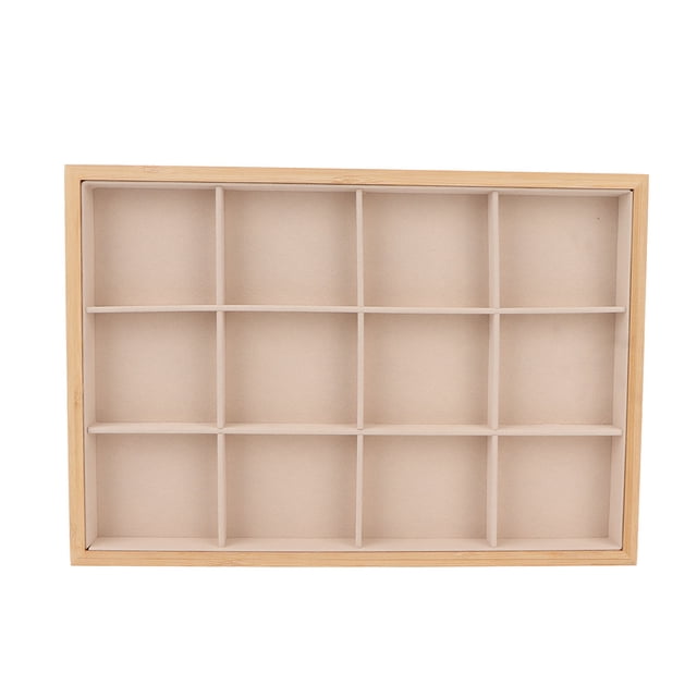 Cajón de la Banda de Joyería de Almacenamiento, 12 BANDEJA DE JOYERÍA DE CUADRÍCULA 12 BANDEJA DE JOYERÍA DE CUADRÍCULA