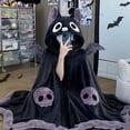 thumbnail image 2 of Pijama de felpa de murciélago de dibujos animados Kawaii para mujer, capa de Anime, disfraz de Halloween, pijamas de invierno para adultos, capa de Manta, Y2k, 2 of 4