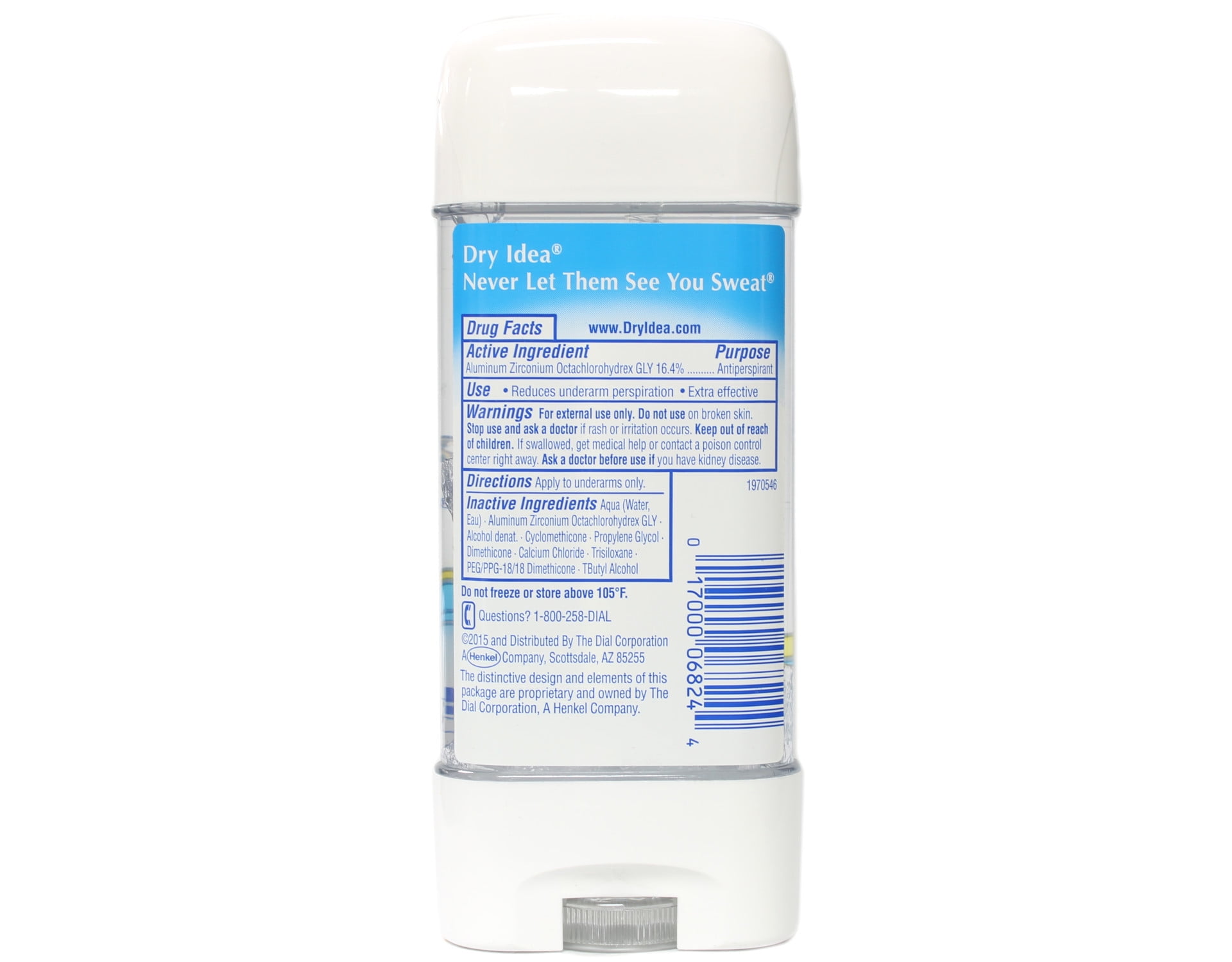 Dry Idea Advanced Dry Antiperspirant & Deodorant, Clear Gel, 72 Hr, Powder Fresh, 3 Oz (Pack of 4)