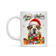 thumbnail image 2 of Merry Christmas Santa Bulldog Scarf Twinkling Lights Xmas Holiday Mug Dog Lover Gifts Idea Coffee Tea Cup - 00022, 2 of 4