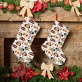 thumbnail image 6 of Wukai Submarines Print Christmas Stockings 18" Christmas Stocking Snowman Burlap Plaid Xmas Stocking Holiday Christmas Decoration Gifts for Family Kids, 6 of 7