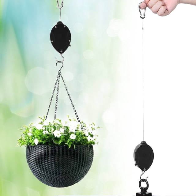 Colgador para plantas en macetas NikouMX telescópico gancho colgante retráctil