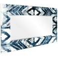 thumbnail image 4 of Empire Art Direct Indigo Extraction Rectangular Beveled Mirror on Free Floating Reverse Printed Tempered Art Glass, 72" x 36" x 0.4", Ready to Hang, 4 of 9