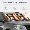 thumbnail image 3 of Kdxio Colorful Art Dog Print 2-Piece Sun Shade Front Windshield - Foldable Car Front Window Sunshades for Most Sedans SUV Truck, 3 of 6