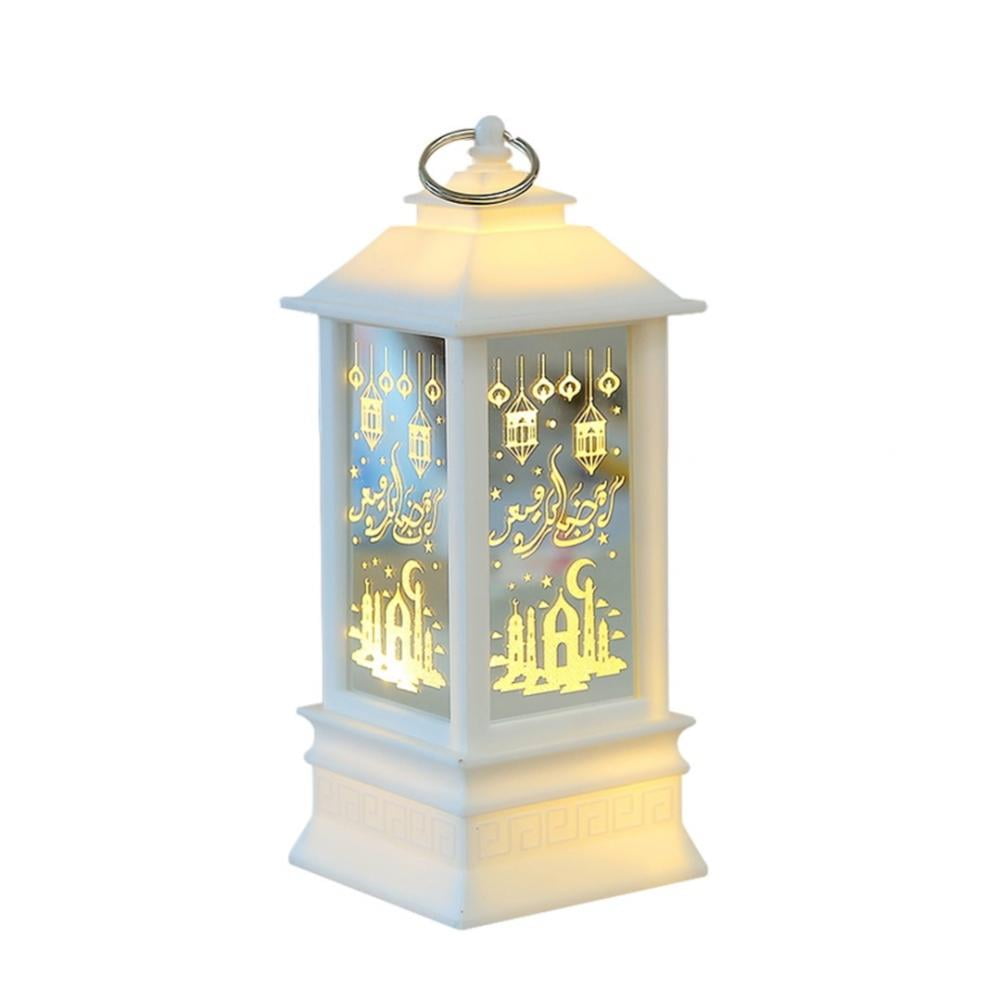 6 Gold Mini Holographic Star Lanterns 5 Warm White LEDs Batteries Included